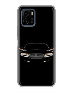 Чехол для Vivo Y15s с картинкой «Audi — ночной контур»
