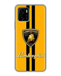 Чехол для Vivo Y15s с картинкой «Lamborghini Stripe желтый»