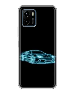 Чехол для Vivo Y15s с картинкой «Неоновый контур Lamborghini» Чехол для Vivo Y15s с картинкой «Неоновый контур Lamborghini»