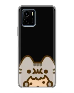 Чехол для Vivo Y15s с картинкой «Пушин на черном»