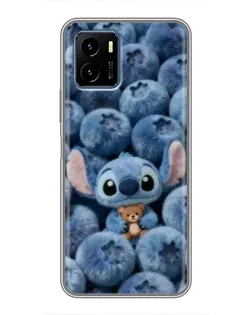 Чехол для Vivo Y15s с картинкой «Стич и голубика» Чехол для Vivo Y15s с картинкой «Стич и голубика»