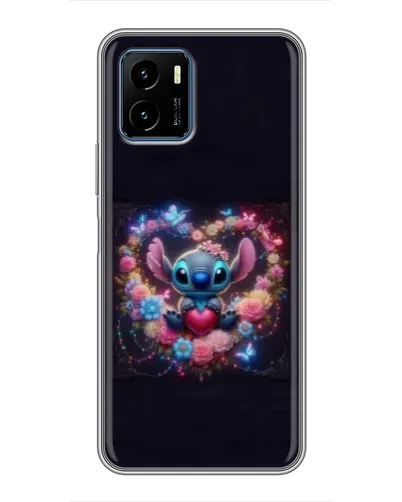 Чехол для Vivo Y15s с картинкой «Stitch в цветах» Чехол для Vivo Y15s с картинкой «Stitch в цветах»