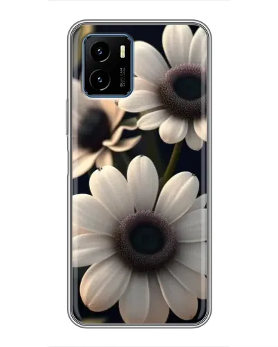 Чехол для Vivo Y15s с картинкой «Белые маргаритки макро»