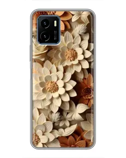 Чохол для Vivo Y15s з картинкою «Бежевий флористичний декор» Чохол для Vivo Y15s з картинкою «Бежевий флористичний декор»