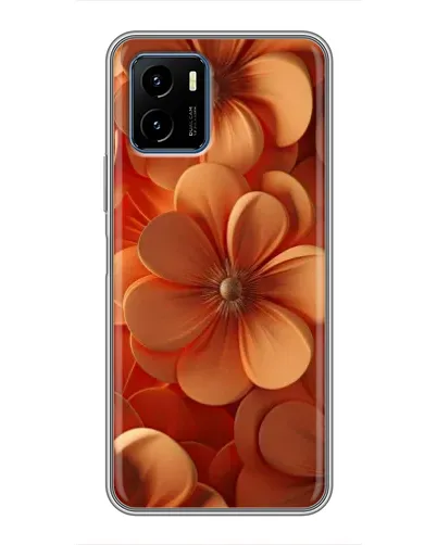 Чехол для Vivo Y15s с картинкой «Оранжевый макро цветок»