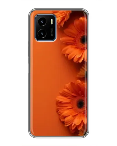 Чехол для Vivo Y15s с картинкой «Оранжевые герберы»