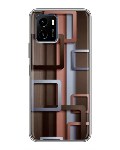 Чехол для Vivo Y15s с картинкой «Коричневые объемные квадраты» Чехол для Vivo Y15s с картинкой «Коричневые объемные квадраты»