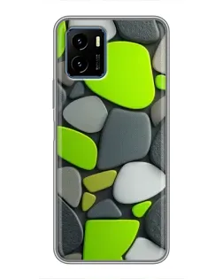 Чехол для Vivo Y15s с картинкой «Яркая неоновая галька»