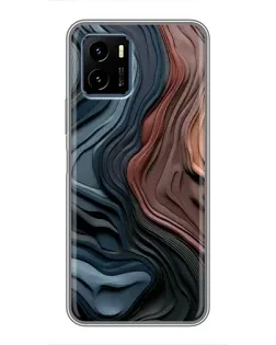 Чехол для Vivo Y15s с картинкой «Цветные волны каньона»