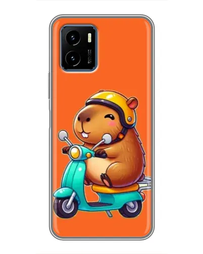 Чехол для Vivo Y15s с картинкой «Капибара на скутере» Чехол для Vivo Y15s с картинкой «Капибара на скутере»