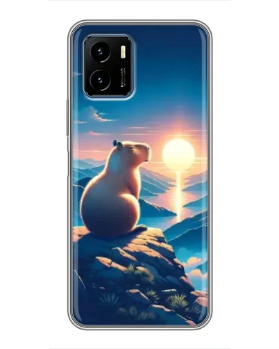 Чехол для Vivo Y15s с картинкой «Закат солнца с капибарой» Чехол для Vivo Y15s с картинкой «Закат солнца с капибарой»