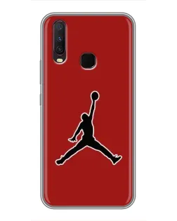 Чехол для Vivo Y17 с картинкой «Jordan Red Back»