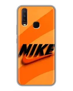 Чехол для Vivo Y17 с картинкой «Оранжевый драйв Nike»