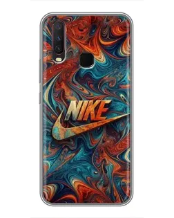 Чехол для Vivo Y17 с картинкой «Nike в абстракции»
