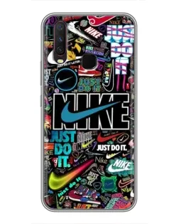 Чехол для Vivo Y17 с картинкой «Яркий коллаж Nike»