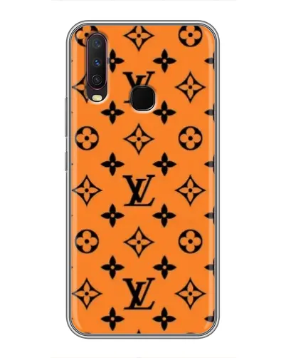 Чехол для Vivo Y17 с картинкой «Оранжевый стиль LV»