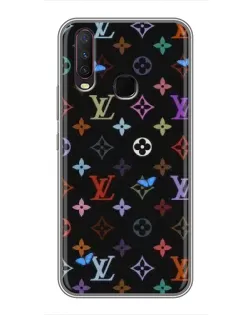 Чехол для Vivo Y17 с картинкой «Цветная монограмма LV»