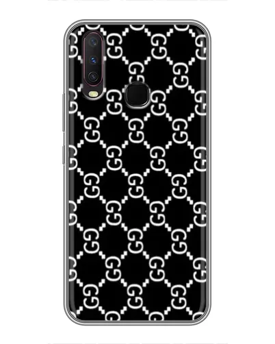 Чехол для Vivo Y17 с картинкой «Gucci — сетчатый паттерн»