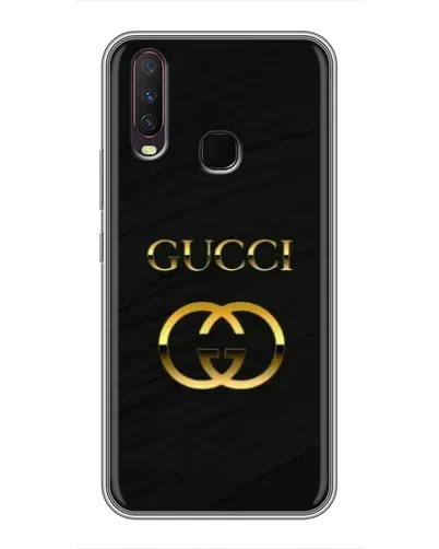 Чехол для Vivo Y17 с картинкой «Золотой логотип Gucci»
