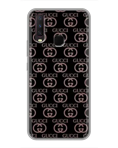 Чехол для Vivo Y17 с картинкой «Классическая монограмма Gucci»
