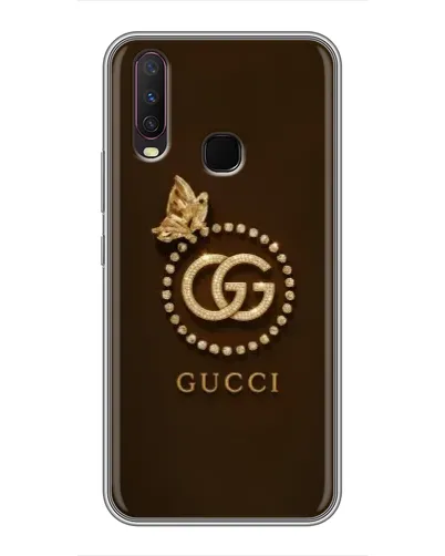 Чехол для Vivo Y17 с картинкой «Gucci — золотая бабочка»