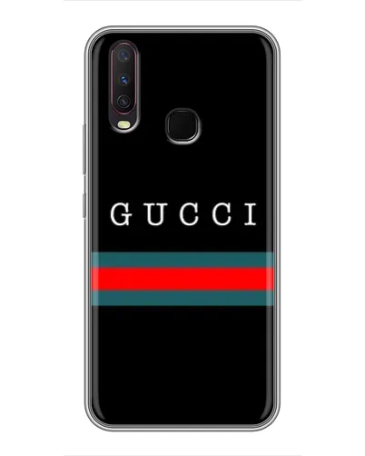 Чехол для Vivo Y17 с картинкой «Gucci — красный пояс»