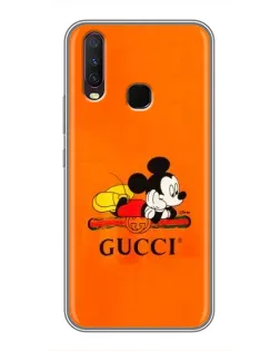 Чехол для Vivo Y17 с картинкой «Микки Маус Gucci — оранж» Чехол для Vivo Y17 с картинкой «Микки Маус Gucci — оранж»