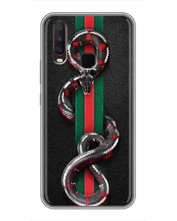 Чехол для Vivo Y17 с картинкой «Gucci — змея на полосе» Чехол для Vivo Y17 с картинкой «Gucci — змея на полосе»