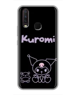 Чохол для Vivo Y17 з картинкою «Kuromi — чорний мінімалізм»