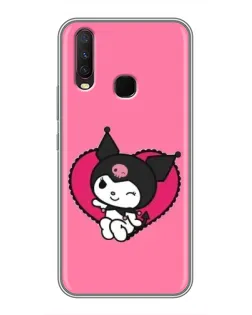 Чехол для Vivo Y17 с картинкой «Kuromi — любовь в сердце»