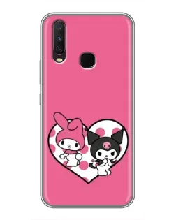 Чехол для Vivo Y17 с картинкой «Kuromi и My Melody»