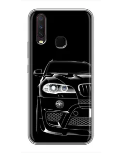 Чехол для Vivo Y17 с картинкой «Темный силуэт BMW»