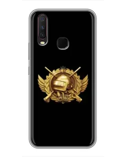 Чехол для Vivo Y17 с картинкой «PUBG — оранжевый градиент»