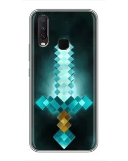 Чехол для Vivo Y17 с картинкой «Алмазный меч неон»