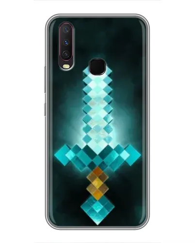 Чехол для Vivo Y17 с картинкой «Алмазный меч неон»