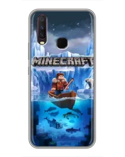 Чехол для Vivo Y17 с картинкой «Minecraft ледяной мир»