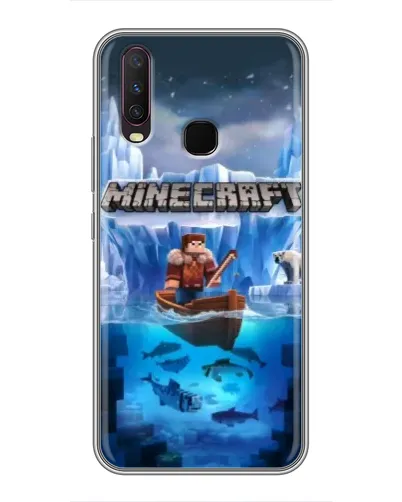 Чехол для Vivo Y17 с картинкой «Minecraft ледяной мир»