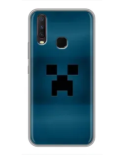 Чехол для Vivo Y17 с картинкой «Крипер текстура»