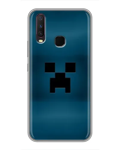 Чехол для Vivo Y17 с картинкой «Крипер текстура»