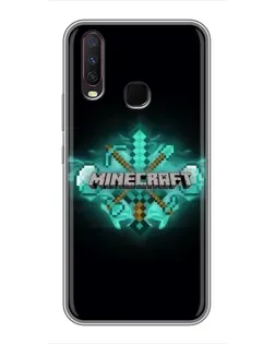 Чехол для Vivo Y17 с картинкой «Minecraft Diamond лого»