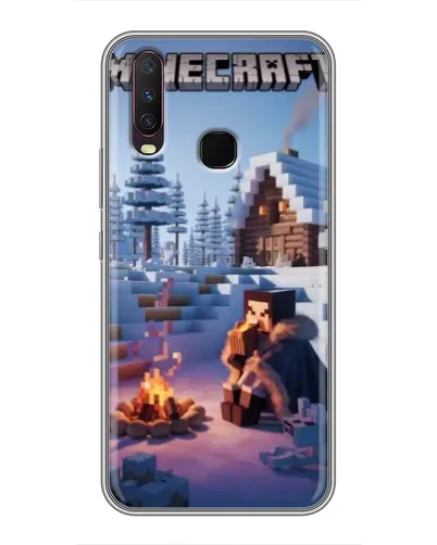 Чехол для Vivo Y17 с картинкой «Зимний Minecraft»