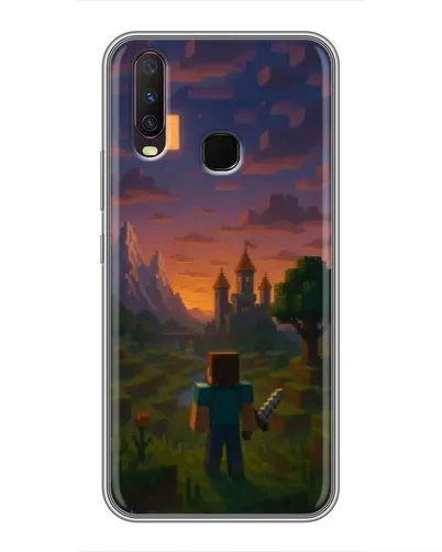 Чехол для Vivo Y17 с картинкой «Стив у башни»
