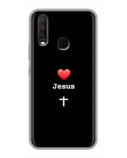 Чехол для Vivo Y17 с картинкой «Сердце - Jesus» Чехол для Vivo Y17 с картинкой «Сердце - Jesus»