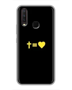 Чехол для Vivo Y17 с картинкой «Сердце и Крест»