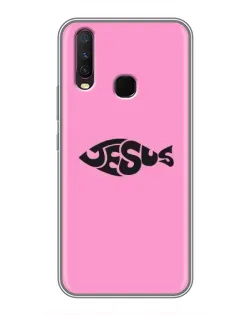 Чехол для Vivo Y17 с картинкой «Розовый символ  Jesus»
