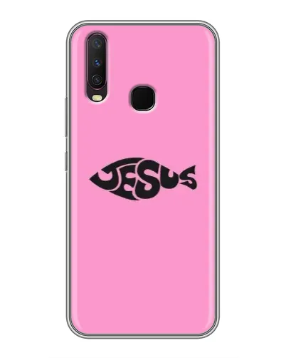 Чехол для Vivo Y17 с картинкой «Розовый символ  Jesus»