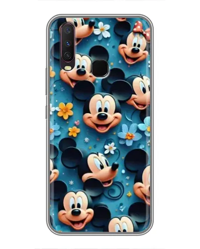 Чехол для Vivo Y17 с картинкой «Паттерн Микки и Минни»