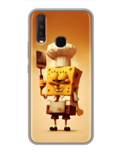 Чехол для Vivo Y17 с картинкой «Губка Боб повар»