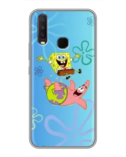 Чехол для Vivo Y17 с картинкой «Спанч Боб и Патрик»