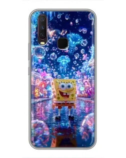 Чехол для Vivo Y17 с картинкой «Неоновый океан»